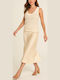 Women's Blouse Sleeveless Beige