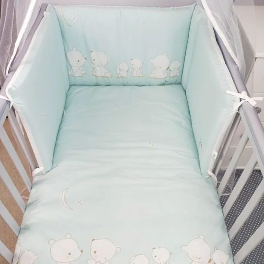 Baby Star Baby Crib Bedding Set Bear White