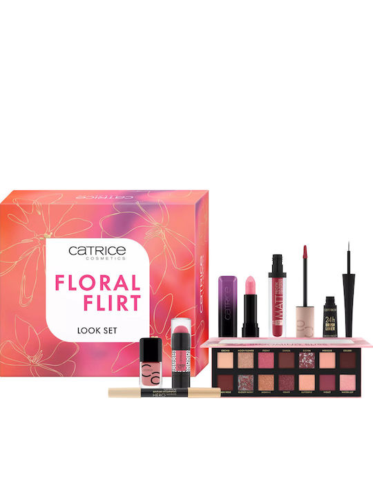 Catrice Cosmetics Floral Flirt Look Сет за грим за Лице, Очи и Устни 7бр