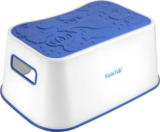 Fiziotab Ocean Booster Seat Non-slip Surface Handles Stool Type Use At Sink Bathroom Kitchen Blue