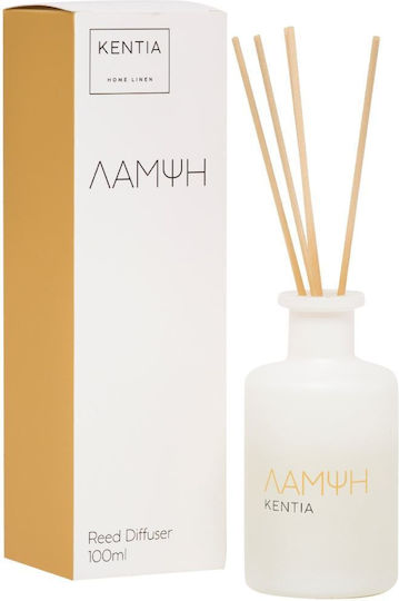 Mood 25 Lampsi Diffuser Home Fragrance Sticks Scent Ginger Lemon Tart Kentia Glass 100ml