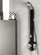Shower Column Hydromassage 2 Outlets Thermostatic Black Matte Solid Aluminum Dolce Vita Idea-400