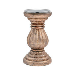 Glass Candle Holder Fylliana Fl2814 Pink Metallic Finish 10x20cm Glass Candle Holder Fylliana Fl2814 Pink Metallic Finish 10x20cm