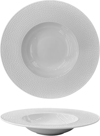 Dot Plate Pasta made of Porcelain White with Diameter 26cm 4pcs