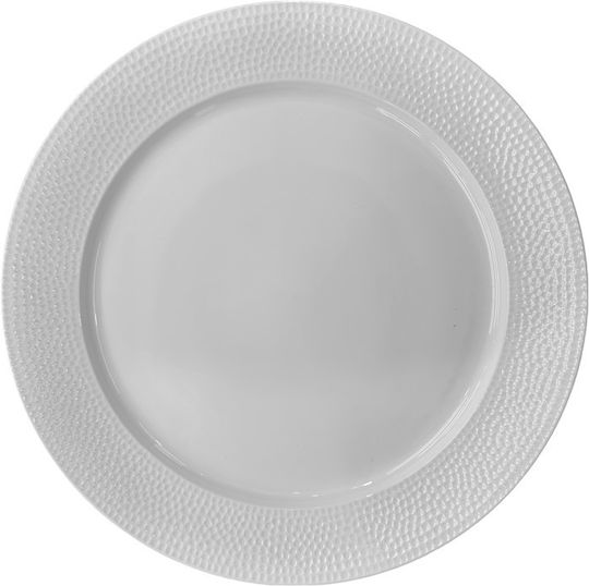 Dot Plate Shallow made of Porcelain White with Diameter 30cm 4pcs
