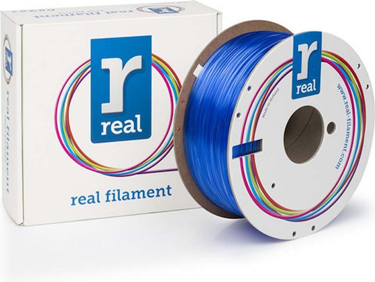 Real Filament PETG 3D Принтер Филамент 1.75мм Полупрозрачен Син 1кг 1бр Макарa