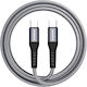 Riversong USB 2.0 Cable USB-C male - USB-C 100W Γκρι 2m CT51