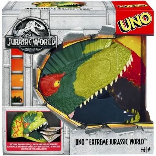 Настолна игра Uno Extreme: Jurrasic World за 2-10 играчи 7+ години Mattel