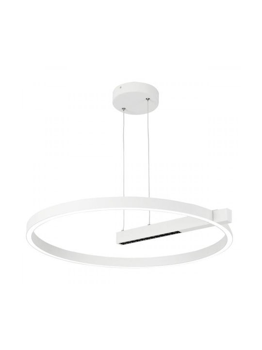 Spot Light Κρεμαστό Φωτιστικό Λευκό LED με Θερμό Λευκό Φως 60x60εκ.