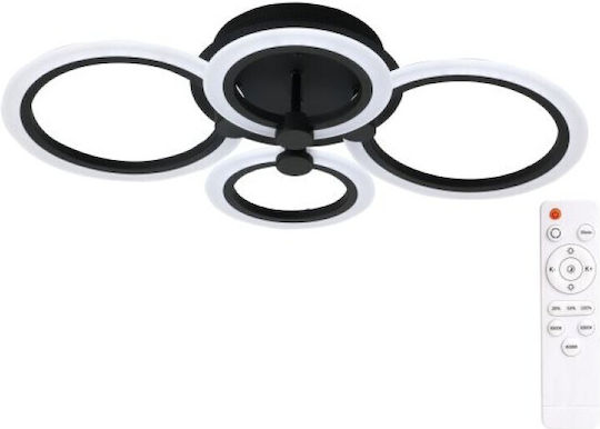Spot Light Πλαφονιέρα Οροφής Μαύρη με Ενσωματωμένο LED