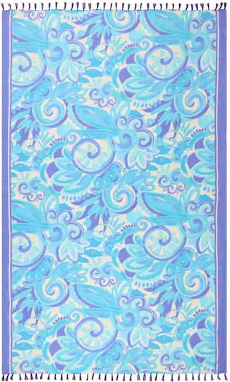 Aquablue Beach Towel Pareo with Fringes 180x100cm.