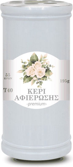 Clever Casa Tribut-Kerze Premium T40 Weiß 55 Stunden