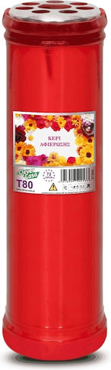 Clever Casa Tribut-Kerze T80 Rotes 72 Stunden