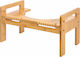 Fiziotab Bamboo Toilet Stool Raised Toilet Seat Correct Positioning Adjustable Height Brown