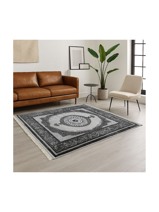 Saray Home Halic Rug Rectangular with Fringes Gray