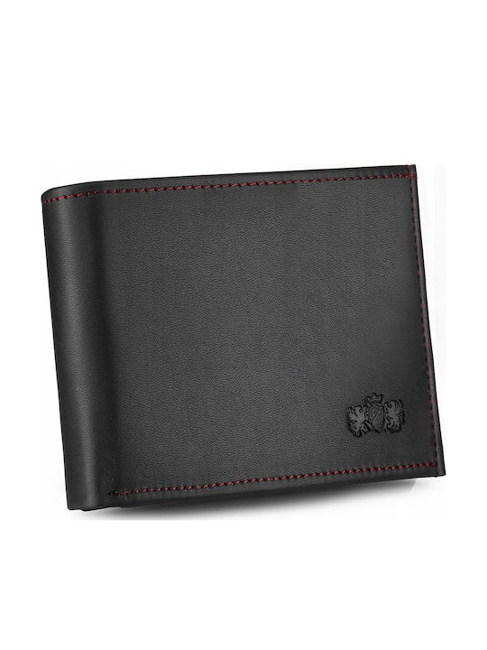 Leather Men's Wallet Cards with RFID Black