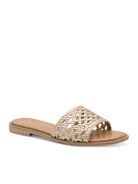 Women's Flat Sandals Anatomic in Gold Color