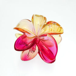 Hair Claw with Yellow Fuchsia Flower