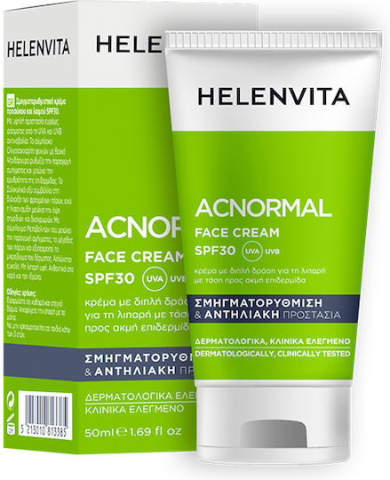 Helenvita Acnormal Ρυθμιστική Κρέμα Προσώπου Ημέρας με SPF30 κατά της Ερυθρότητας με Νιασιναμίδη 50ml
