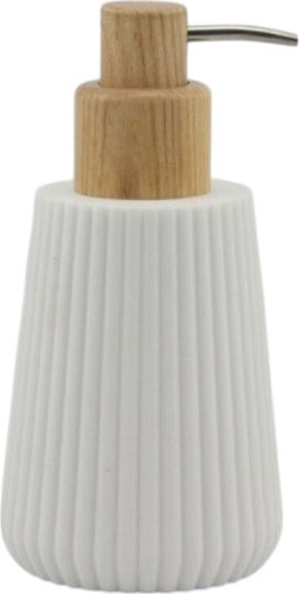Karvounis Pompa De Săpun Polyresin & Bambus Răzuită Albă 8,5×8,5×16,5cm Br21-901 Br21-901 Karvounis Pompa De Săpun Polyresin & Bambus Răzuită Albă 8,5×8,5×16,5cm Br21-901 Br21-901