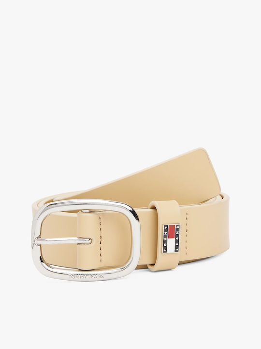 Tommy Hilfiger Tjw Oval 3.0 Γυναικεία Ζώνη Μπεζ