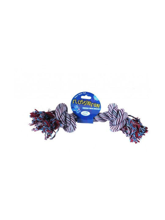 Σχοινί 2 Κόμπους Υγιή Δόντια "flossing Fun Keeping Teeth Healthy" Happy Pet