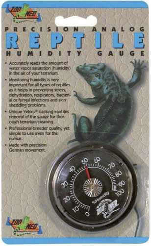 Zoo Med Reptile Control Hygrometer Features Easy Velcro Attachment Simple Operation Zoomed 1088622