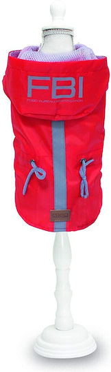 Croci Red Waterproof Dog Coat with Hood with 40cm Back Length