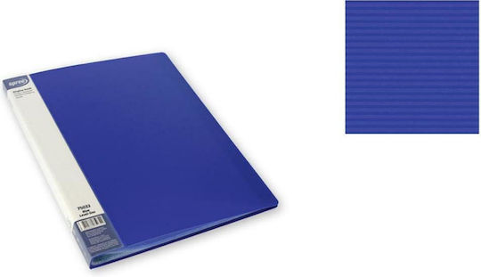 Ντοσιέ Σουπλ Ανάγλυφο Α4 20φ Pp Stripes Μπλε Sp-75022 Spree