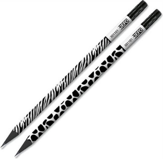 efo Creion Cu Gumă Animal B&w Lemn Negru 301101
