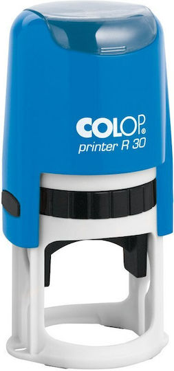 Colop Rund Stempel "Text" und Blau Tinte