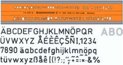 Standardgraph English Letters Stencils 203/3mm