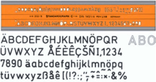 Standardgraph Στενσιλ Γραμματων Αγγλικα 202/3.5mm