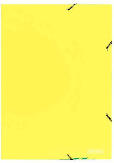 Ντοσιέ Pp Πλαστικό Λάστιχο Colorfix 25x35cm Διαφανές Φωσφορούχο Κίτρινο