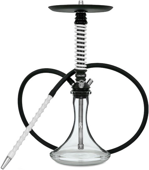 Mamay Customs Ναργιλές Coilover Μονός Μαύρο-ασημί 56cm