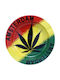 Μεταλλικό Τασάκι Σχέδιο Amsterdam Rasta Leaf