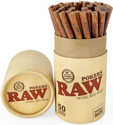 Pokeri din Lemn Brut Mici 50 Buc Pokeri din Lemn Brut Mici 50 Buc