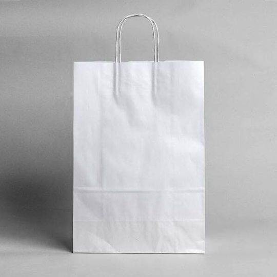 Packaging4all Papier Tasche für Geschenke Weiß 32x12x41cm.