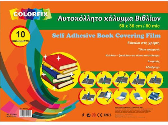 Colorfix Colorfix Buchumschlag-Schutz Aufkleberbogen Für Buch oder Tetraed A4 50x35cm