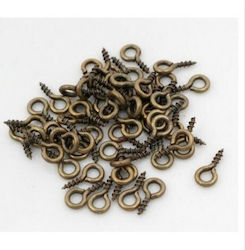 Bronze Verschiedenes Bastelbedarf Verschraubte Anker 0.8mm Set 100 Stück