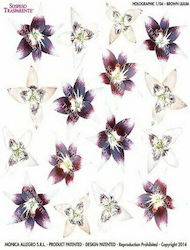 Τυπωμένo Φύλλο-ζελατίνη Sospeso Holographic Brown Lilium 21x29cm