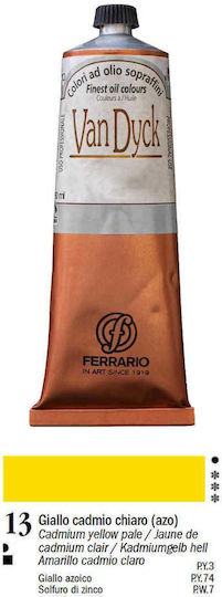Ferrario Set Ölfarben 13 Cadmiumgelb Blass 150ml 1Stück