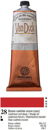 Ferrario Oil Colour 28 Cadmium Red Deep 150ml