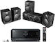 Yamaha Σετ Ηχείων Home Cinema 5.0 RX-V4A + Wharfedale DX-3 Bundle Ενσωματωμένο WiFi Black