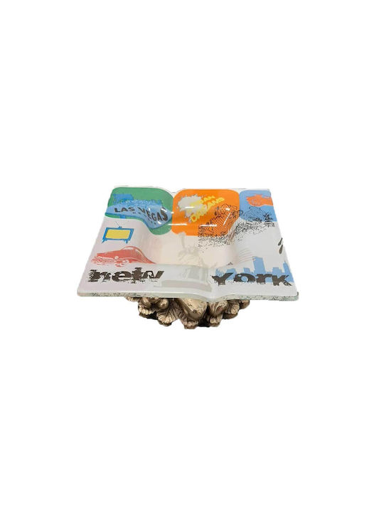 Glass Murano Ashtray Base Design New York 11.5x11.5x4.5cm Home