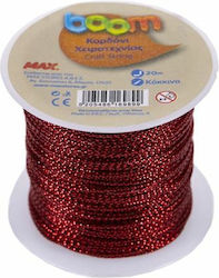 Boom Schnürsenkel Metallische Farbe 20m Rot