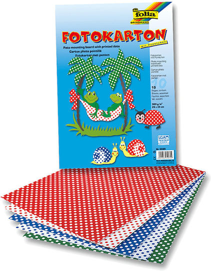 Folia Carton 50x70 300g Cu Buline Asortat 10 Foi