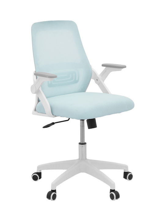Кресло Офисно с Облегалка Reji Sky blue-white Pakketo