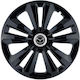 Auto Radkappen Set mit Marke Mazda 4Stück 14" Orange/Schwarz