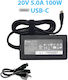 Delta USB-C Зарядно за лаптоп 100W 20V 5Спецификация